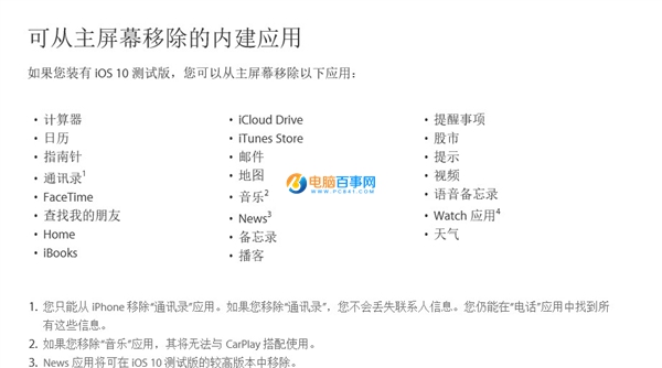 晋级iOS 10之后：这23款iPhone内置使用都能删去
